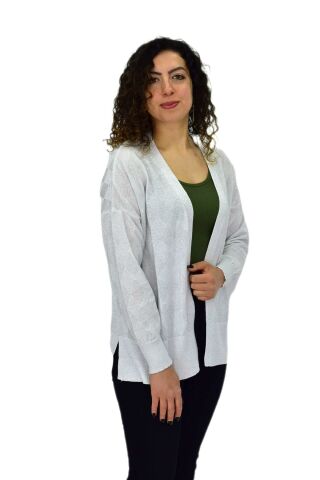 Kadın Triko Simli Mevsimlik Hırka Baklava Desen BGL-ST04669