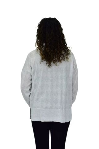 Kadın Triko Simli Mevsimlik Hırka Baklava Desen BGL-ST04669