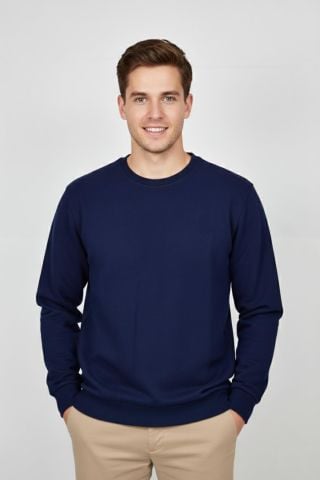 Erkek Büyük Beden Sıfır Yaka Selanik Sweatshirt BGL-ST04871