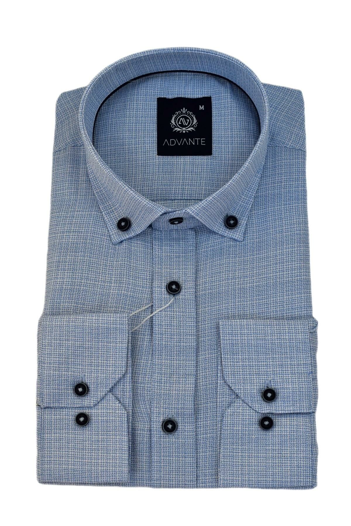 Erkek Klasik Uzun Kol Hasır Dokuma Gömlek BGL-ST03508