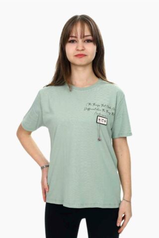 Kız Çocuk Love Zincir Armalı Tişört  BGL-ST04447