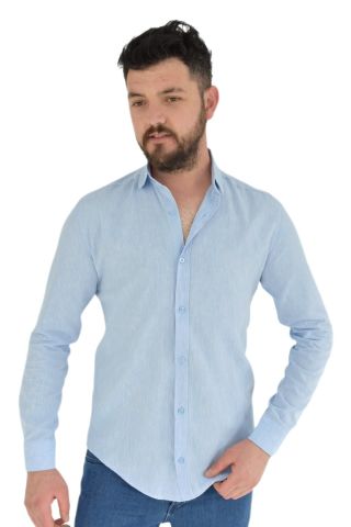 Erkek Spor Gömlek Silim Fit 9843 BGL-ST02726