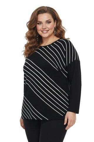 Kadın Siyah Sıfır Yaka Taşlı Bluz BGL-ST05157