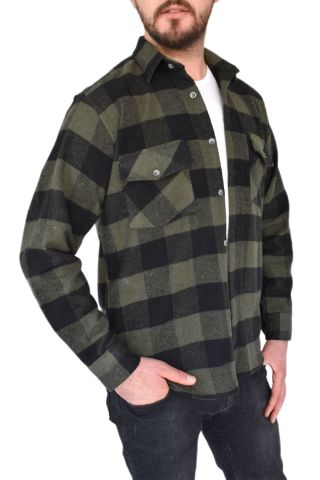 Erkek Oduncu Çift Cep Kapaklı Regular Fit Gömlek BGL-ST02338