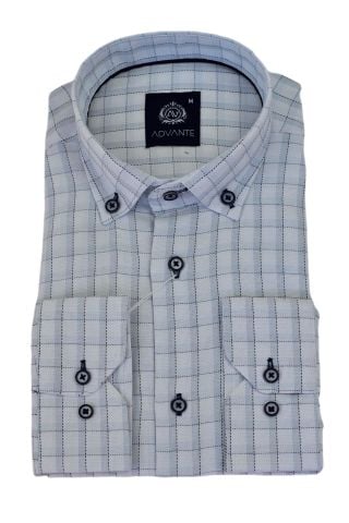 Erkek Klasik Uzun Kol Ekose Gömlek BGL-ST03509