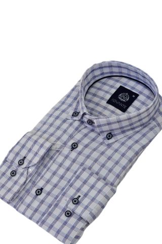 Erkek Klasik Uzun Kol Ekose Gömlek BGL-ST03509