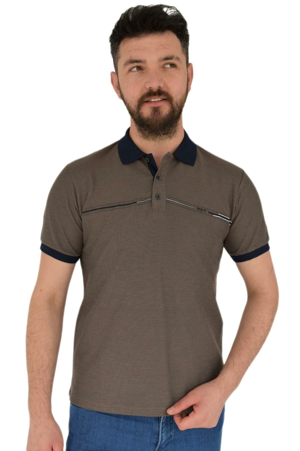 Erkek Polo Yaka Tişört Waffle 2369 BGL-ST02792