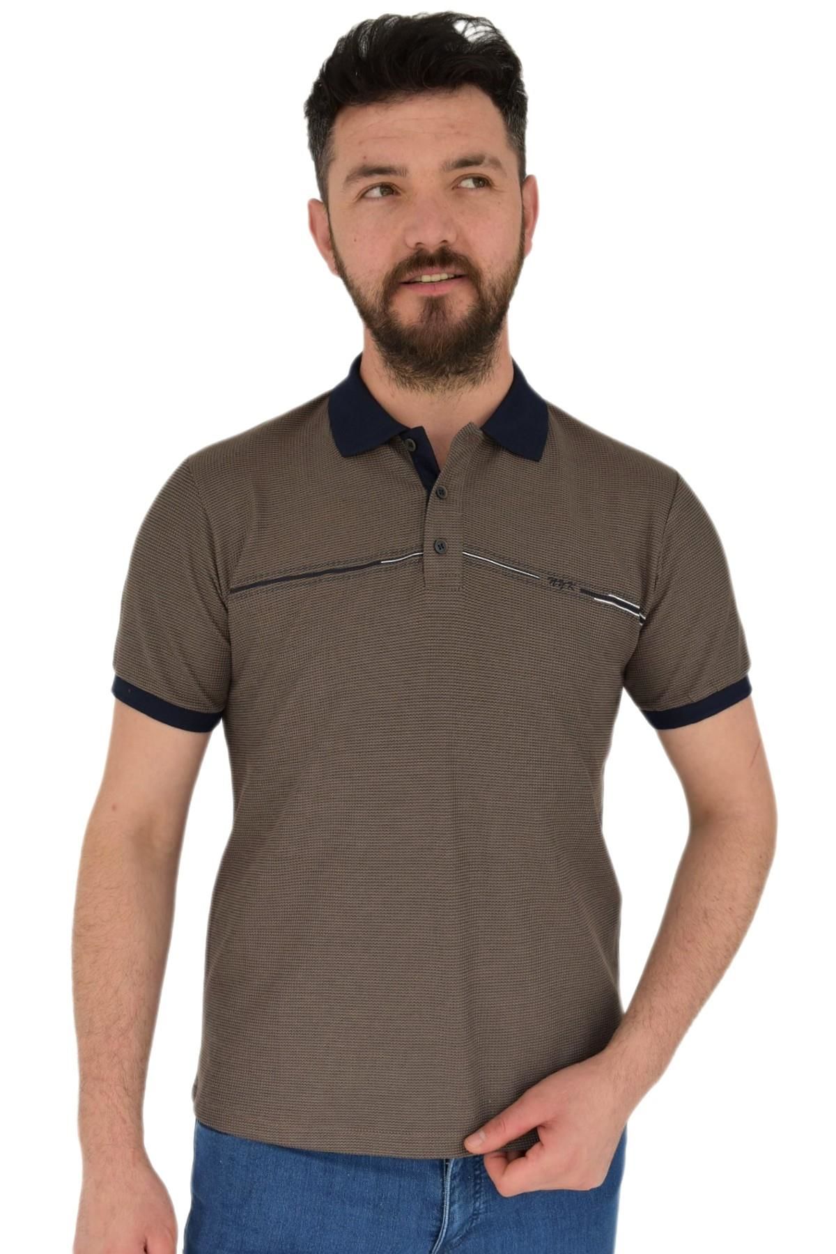 Erkek Polo Yaka Tişört Waffle 2369 BGL-ST02792