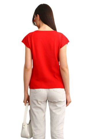 Kadın Triko V Yaka Omuz Ajurlu Askılı Atlet 12719 BGL-ST04219