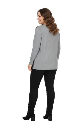 Kadın Yumoş Taşlı Baskılı Bluz BGL-ST05068