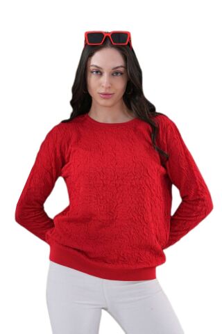 Kadın Bisiklet Yaka Büzgülü Kazak 12833 BGL-ST04228