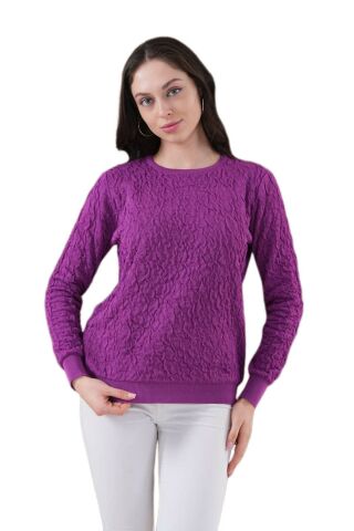 Kadın Bisiklet Yaka Büzgülü Kazak 12833 BGL-ST04228