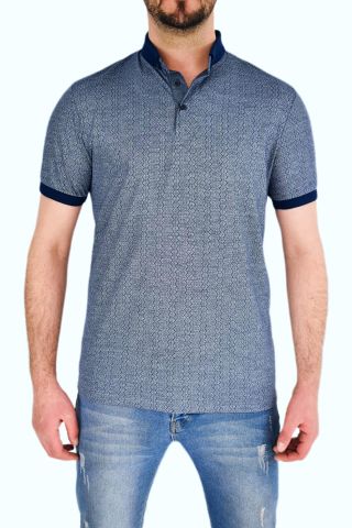 Erkek Gömlek Yaka Tişört Çizğili BGL-ST01944