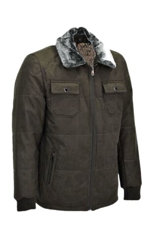 Erkek Spor Peluş Yaka Süet Mont 3126 BGL-ST03996