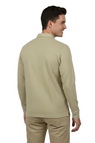 Erkek Gömlek Yaka Jakarlı Cepli Regular Fit Sweatshirt BGL-ST04957