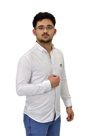 Erkek Spor Silim Fit Uzun Kol Gömlek BGL-ST04483