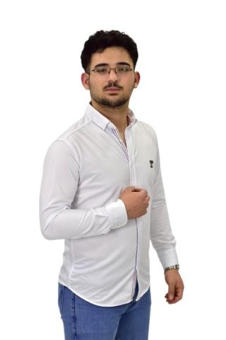 Erkek Spor Silim Fit Uzun Kol Gömlek BGL-ST04483