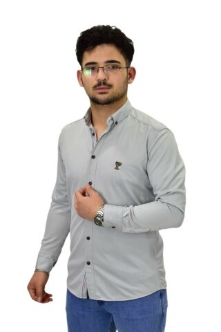 Erkek Spor Silim Fit Uzun Kol Gömlek BGL-ST04483