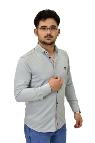Erkek Spor Silim Fit Uzun Kol Gömlek BGL-ST04483