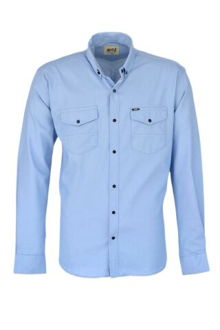 Erkek Büyük Beden Spor Likralı Çift Cepli Gömlek 004 BGL-ST03523