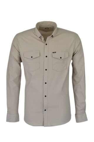 Erkek Büyük Beden Spor Likralı Çift Cepli Gömlek 004 BGL-ST03523