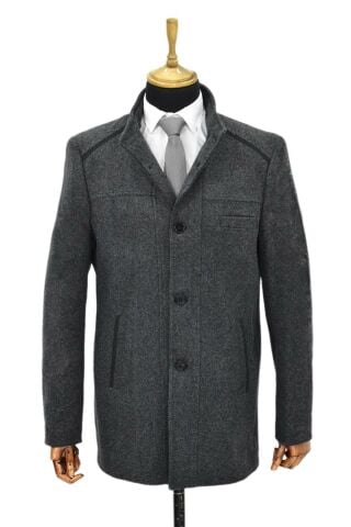 Erkek Hakim Yaka Kaşe Kaban 9460 BGL-ST03990