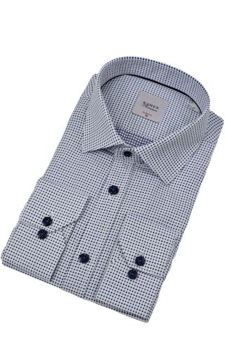 Erkek Puantiyeli Slim Fitt Uzun Kol Gömlek 2380 BGL-ST04375