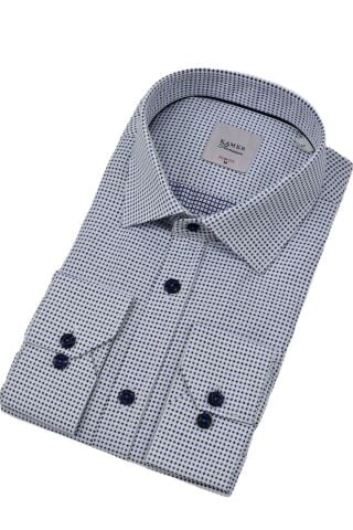 Erkek Puantiyeli Slim Fitt Uzun Kol Gömlek 2380 BGL-ST04375