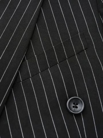 Erkek Kruvaze Silim Fitt Çizgili Takım Elbise BGL-ST04764