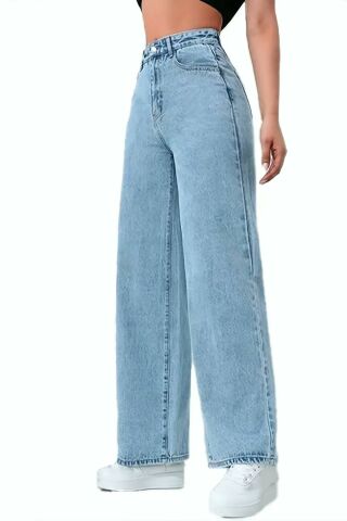 Kadın Yüksek Bel Palazzo Kot Pantolon BGL-ST02910