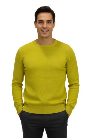 Erkek Spor Sıfır Yaka Regular Fit Kazak BGL-ST04953