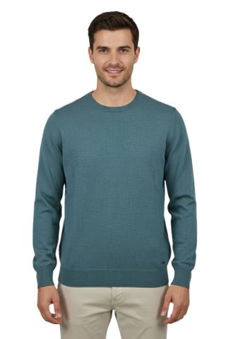 Erkek Spor Sıfır Yaka Regular Fit Kazak BGL-ST04953