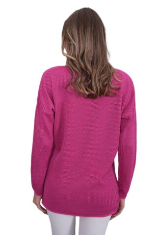 Kadın V Yaka Yaka Simli Kazak 12815 BGL-ST04225