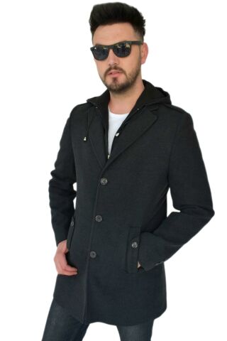 Erkek Kaşe Kapüşonlu Kaban 9150 BGL-ST01624