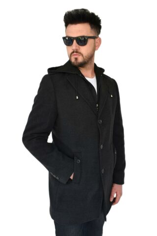 Erkek Kaşe Kapüşonlu Kaban 9150 BGL-ST01624