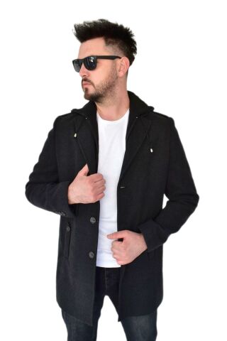 Erkek Kaşe Kapüşonlu Kaban 9150 BGL-ST01624