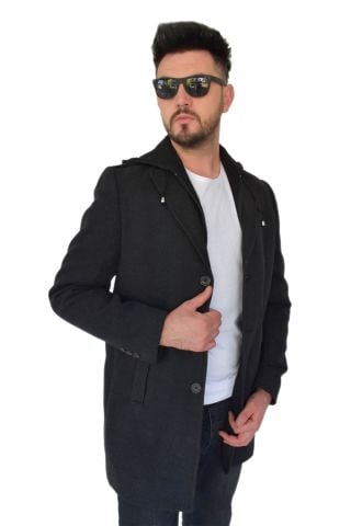 Erkek Kaşe Kapüşonlu Kaban 9150 BGL-ST01624