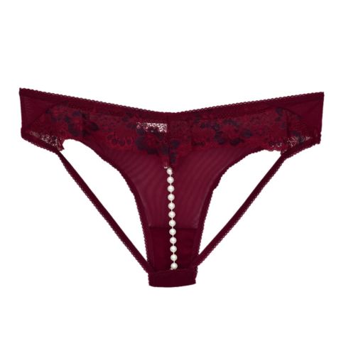 Kadın Ön Güpürlü Boncuklu Lastikli  Fantazi Külot 7023 BGL-ST04366