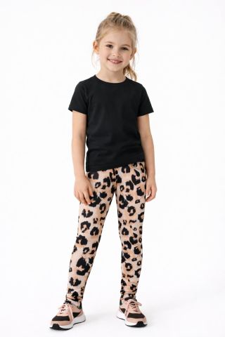 Kız Çocuk Fitilli Tayt Leopar BGL-ST05205