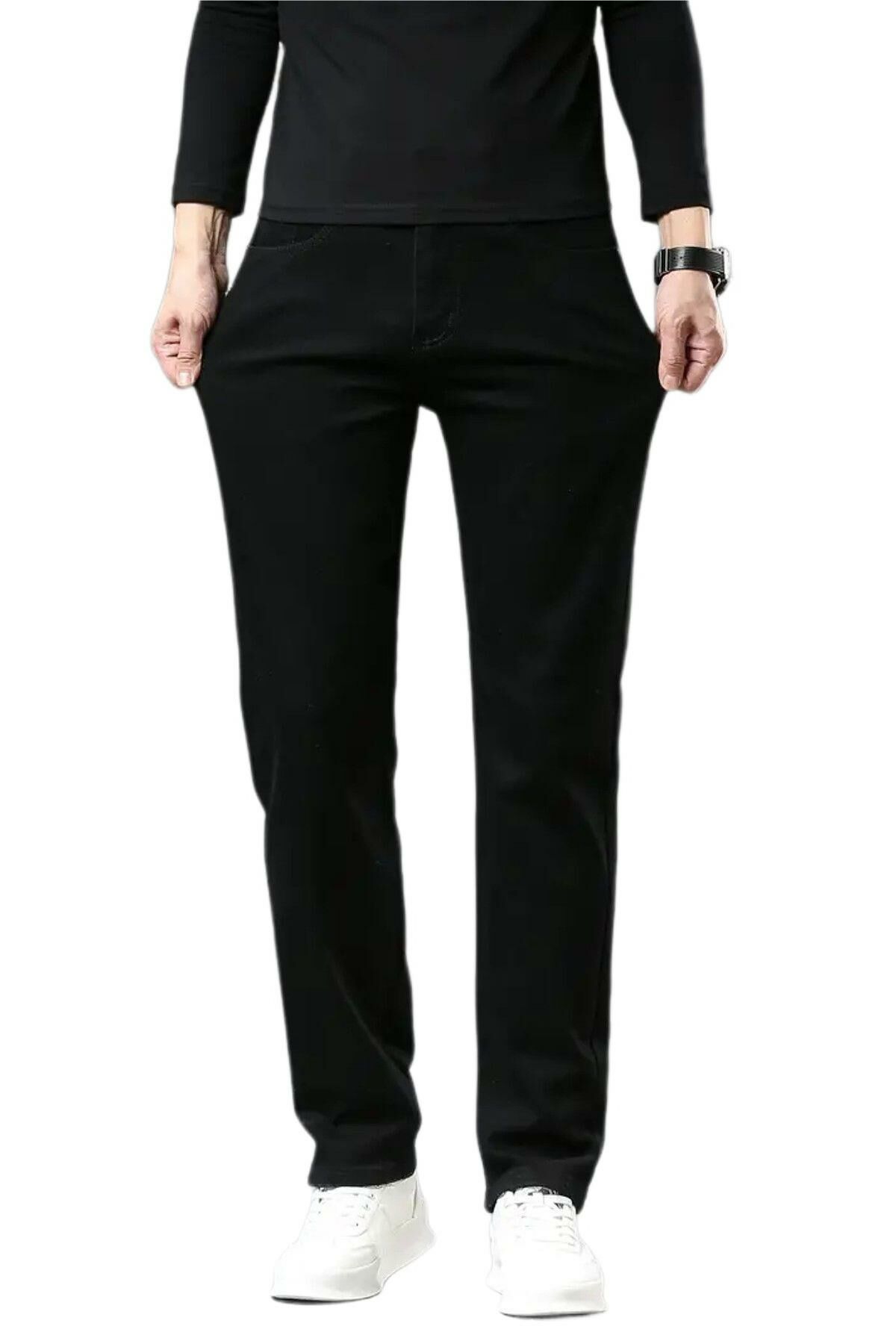 Erkek Siyah Jeans Pantolon Regular Fitt 320 BGL-ST03910