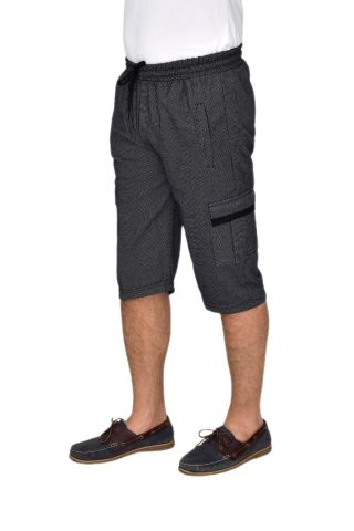 Erkek Kargo Cepli Likralı Kuş Gözü Kumaş Kapri BGL-ST04620