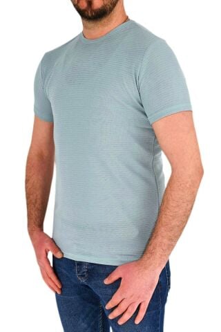 Erkek Büyük Beden Sıfır Yaka Tişört 1-T-387 BGL-ST01801