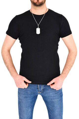 Erkek Büyük Beden Sıfır Yaka Tişört 1-T-387 BGL-ST01801