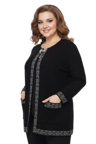 Kadın Anne Triko Kilim Desen Hırka BGL-ST05066