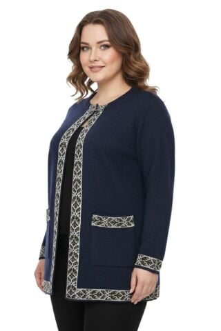 Kadın Anne Triko Kilim Desen Hırka BGL-ST05066