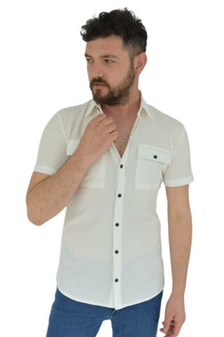 Erkek Polo Yaka Cepli Dügmeli Tişört Waffle 2362 BGL-ST02798