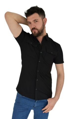 Erkek Polo Yaka Cepli Dügmeli Tişört Waffle 2362 BGL-ST02798