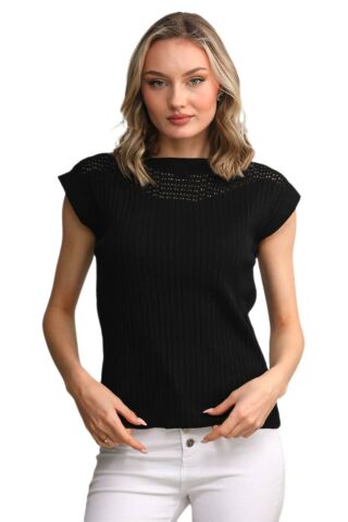 Kadın Triko Kayık Yaka Omuz Fitilli Askılı Atlet 12731 BGL-ST04220