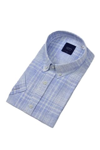 Erkek Klasik Ekose Kısa Kol Gömlek 9345 BGL-ST04583