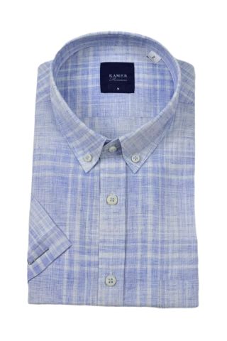 Erkek Klasik Ekose Kısa Kol Gömlek 9345 BGL-ST04583